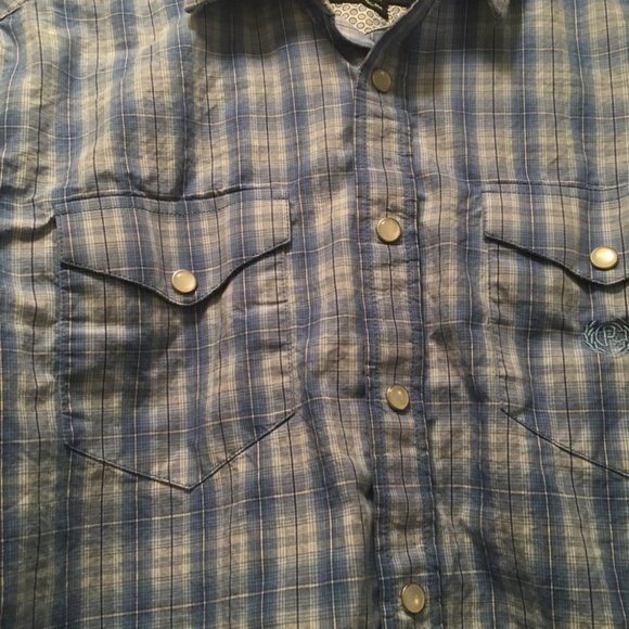 Panhandle Slim Plaid Snap Button Western Shirt - Picture 4 of 4